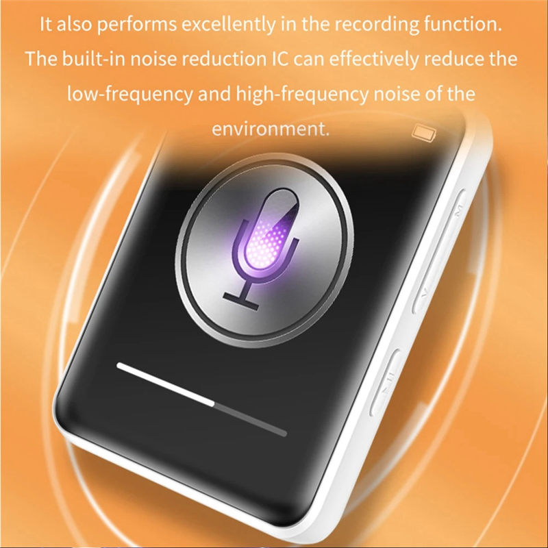Mini Portable MP3 Player Bluetooth Small Music Player Touch Screen Walkman Sports Music Player Built in 32G Card-Black Durable Easy Install. 