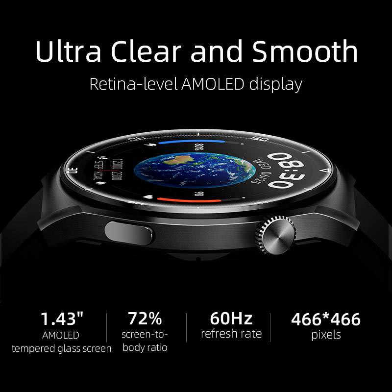 QCY GT 2 Smart Watch Retina Amoled Display. 