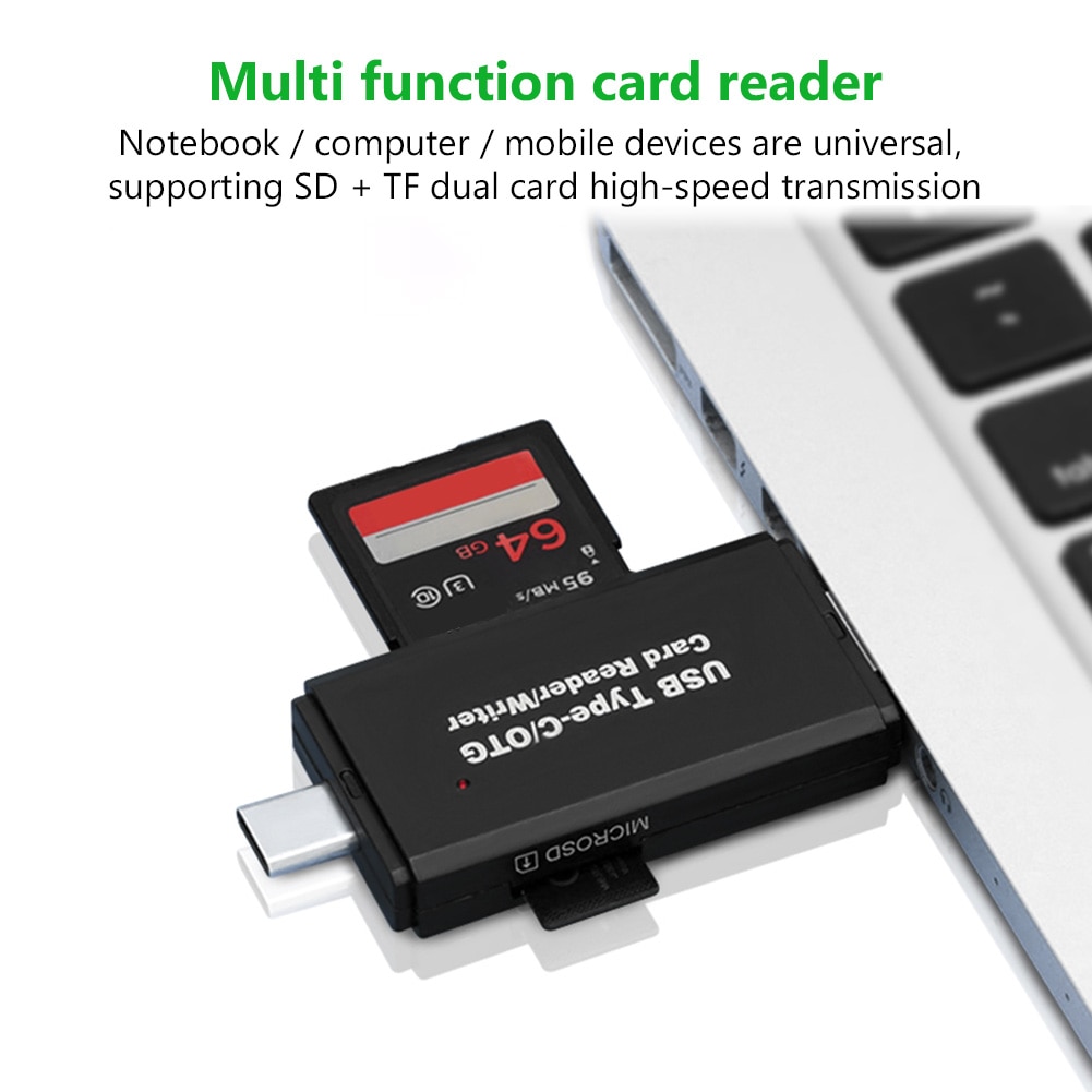 【VisioN Shop】OTG 3 in 1 SD TF Flash Drive Card High Speed Memeory 3.0 for Samsung Huawei Adapter Type C Micro USB Reader. 
