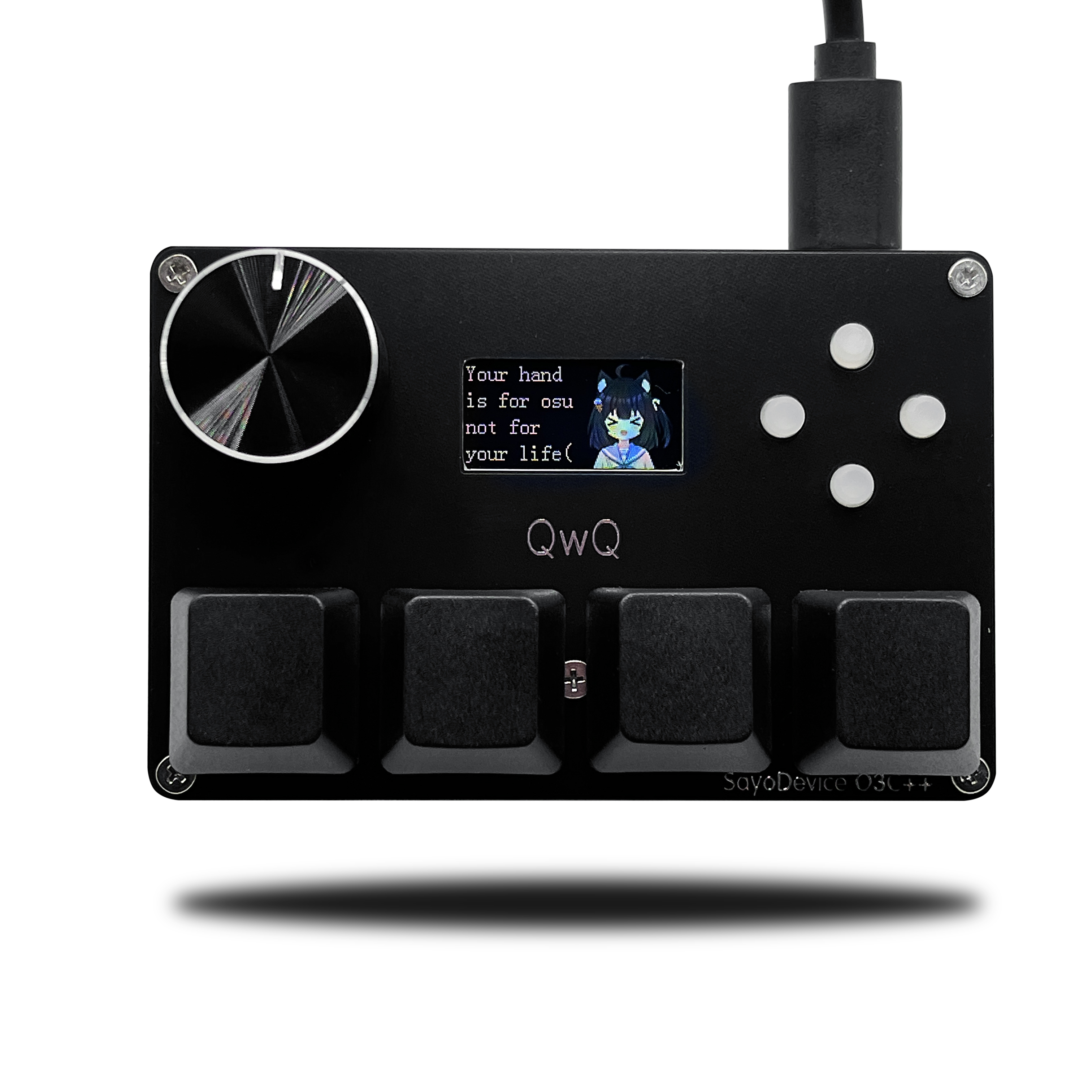 4+4 O3C+++ SayoDevice OSU O3C Rapid Trigger Hall Switches Magnetic Pink Switches Keyboard With Knob Screen Copy Paste Shotcut Vnce Lncei. 