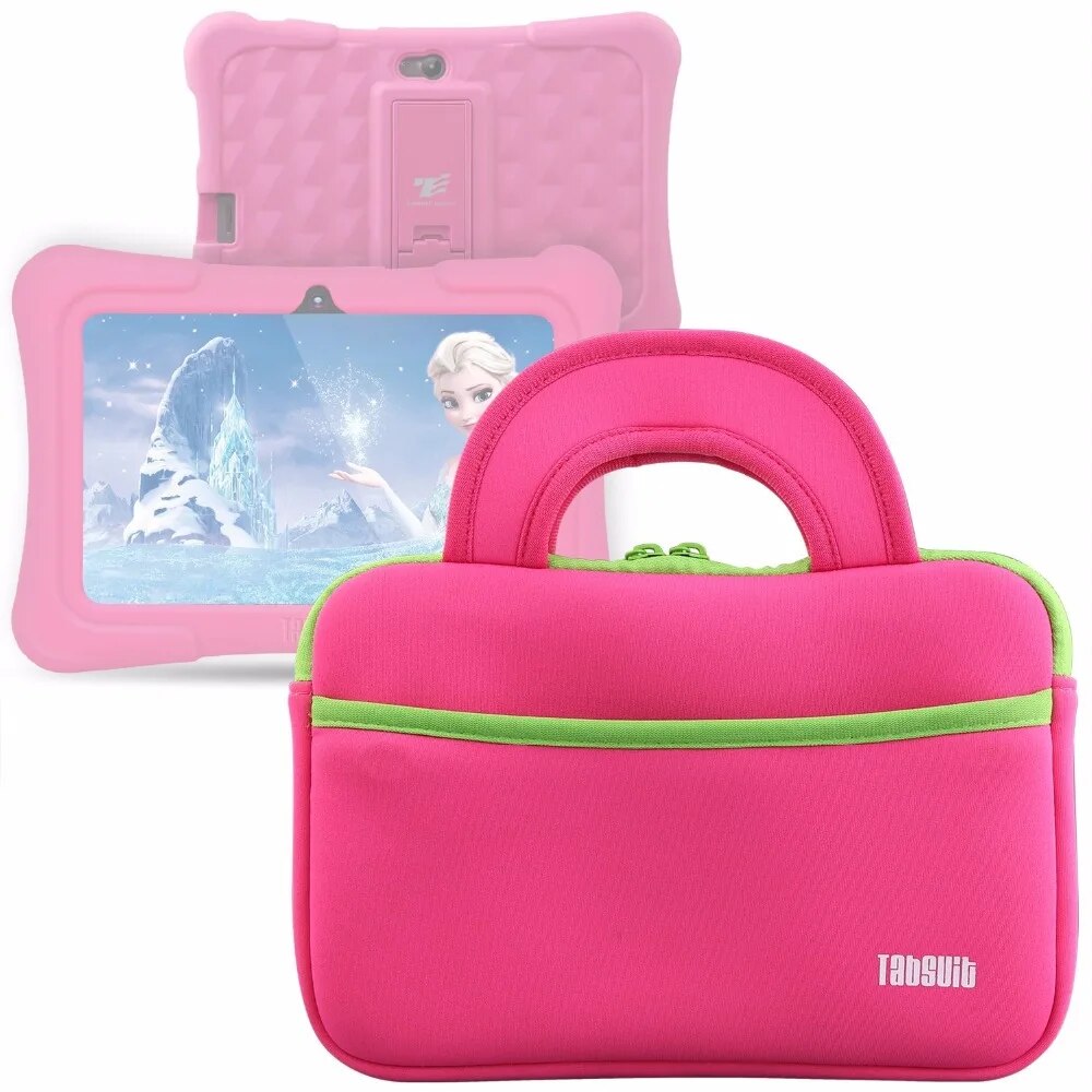 Pink Laptop Sleeve Notebook Bag Tablet Case For Dragon Touch 7 inch Computer For Asus HP Acer Toshiba for Y88X Plus Tablet. 