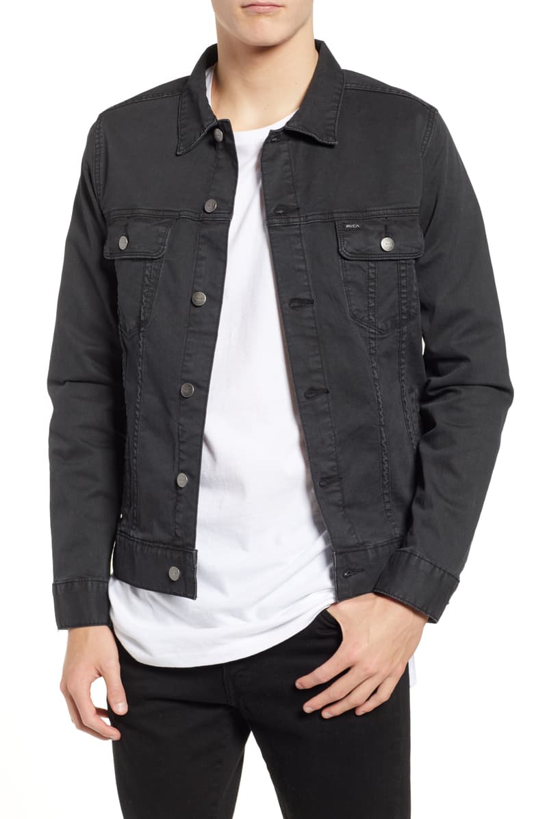 rvca black denim jacket