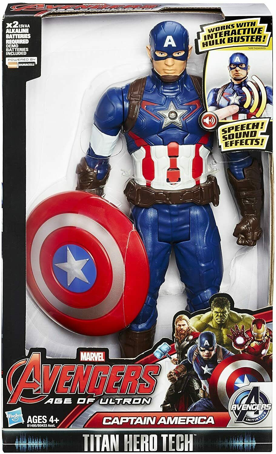 Marvel Avengers Hero Tech Captain America Figure Sound Talk Gift