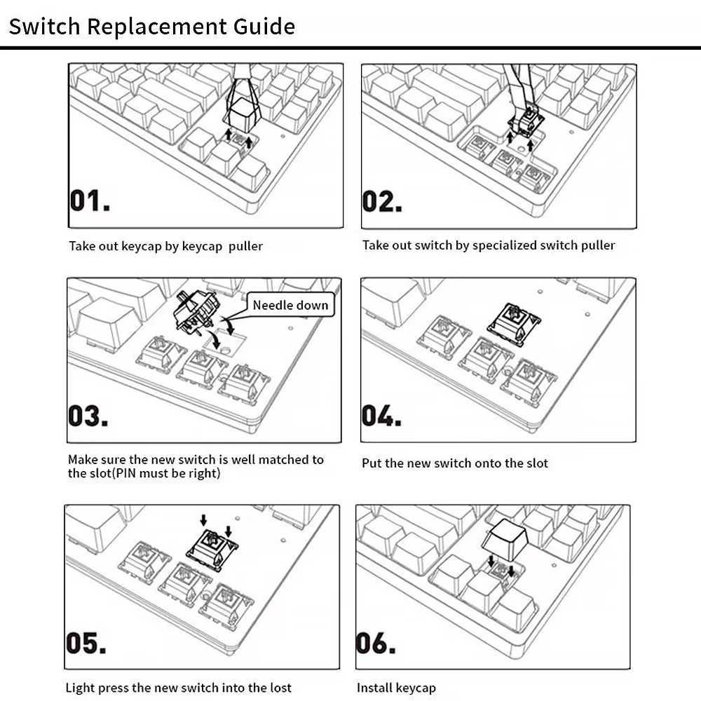 Outemu Switch Mechanical Keyboard Switch 3Pin Clicky Linear Tactile Silent Switches RGB LED SMD Gaming Compatible With MX Switch. 