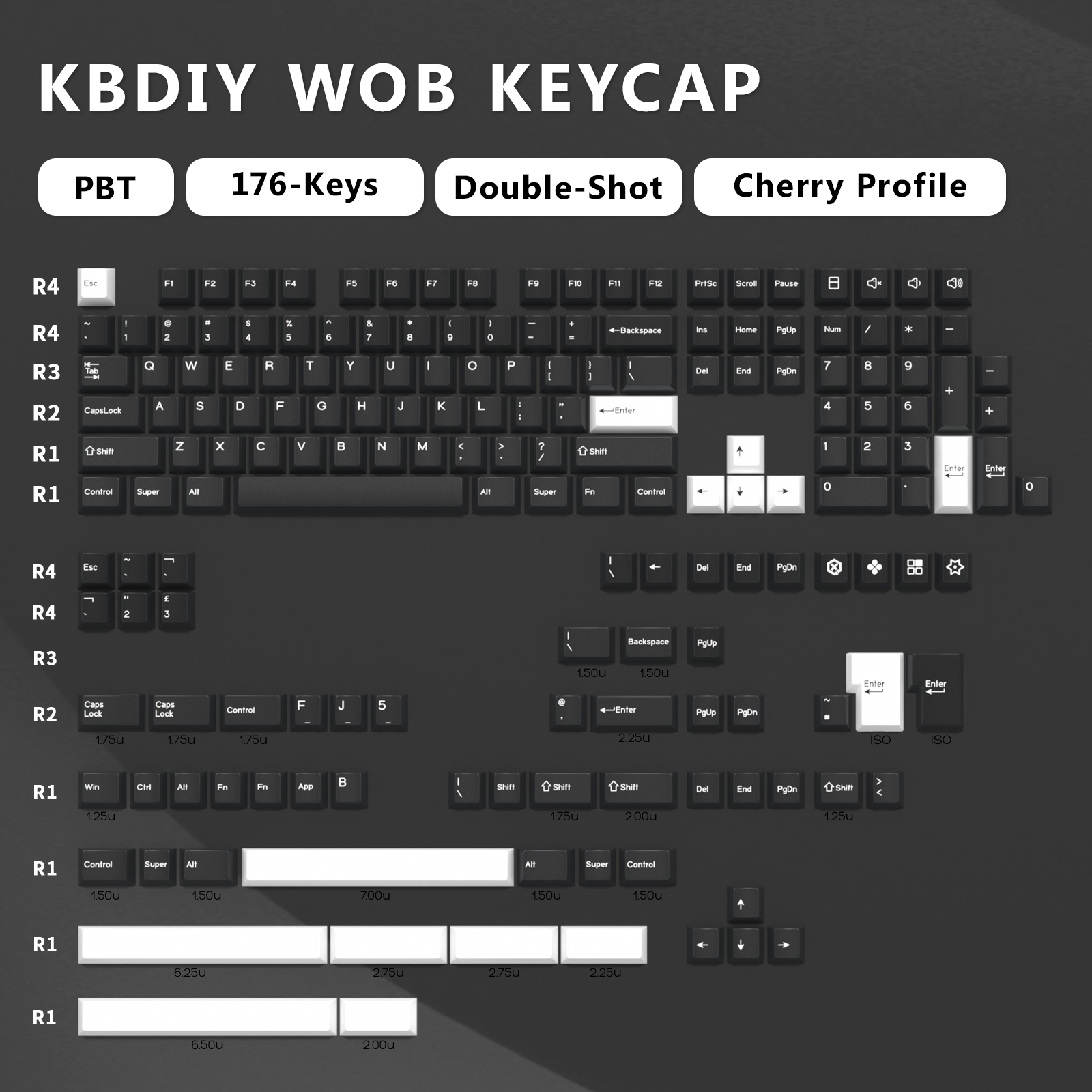 KBDiy GMK MarrsGreen Keycap Cherry Profile Double Shot PBT ISO Keycaps For DIY Gamer Mechanical Keyboard Kit Gaming Point KeyCap. 