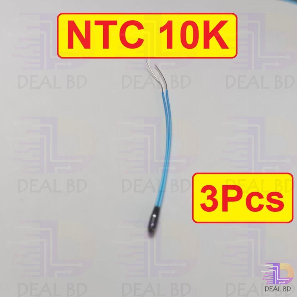 3Pcs- 10K NTC Thermistor Temperature Sensor Black Epoxy Bead 55mm 103 Without Connector For Over Heating Protection General Purpose Electrical Circuitry & Parts