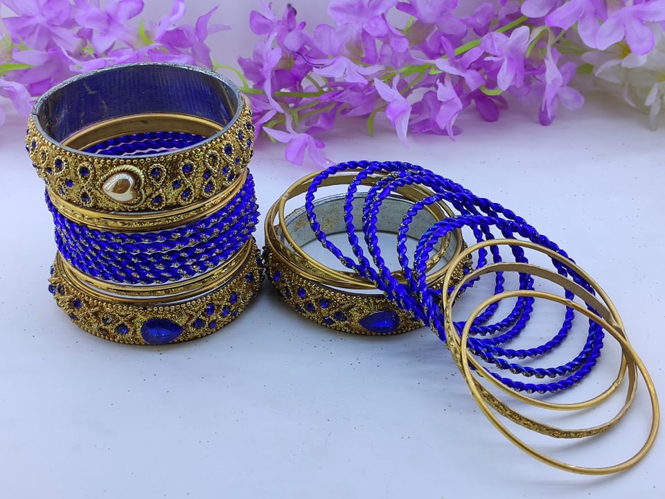 Nil Pori Party Churi Set Metal With Stone For Women Multicolour,Joypuri Bangle Churi For Women-G-120.. 