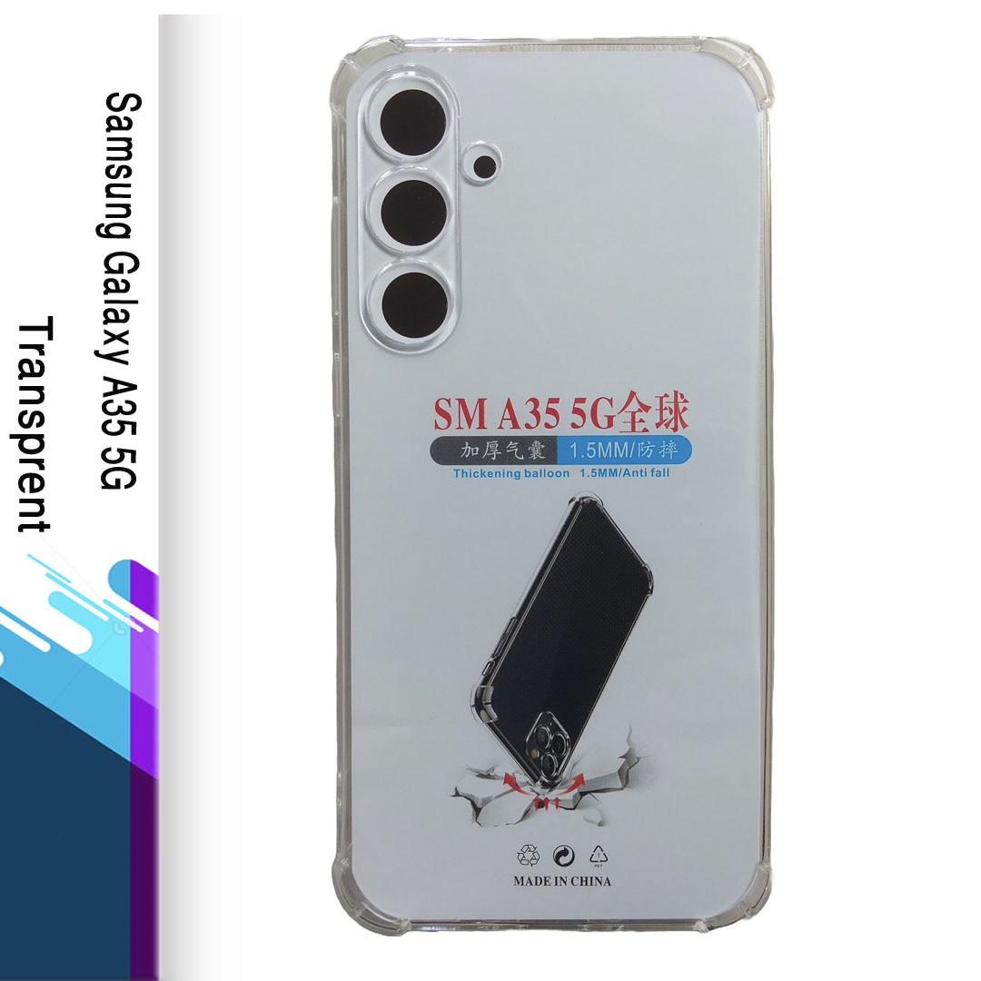 For Samsung Galaxy A35 5G -  Premium Silicone Case Crystal Clear Soft TPU Ultra-Thin Transparent Flexible Protective Mobile Phone Back Cover