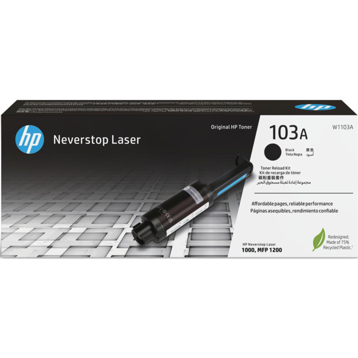 HP 103A Black Original Neverstop Laser Toner Reload Kit (W1103A)