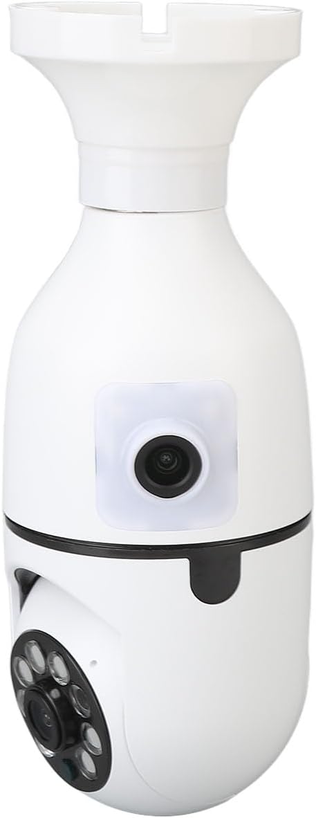 SUPER CLEAR VIDEO V380 Pro Dual Lens Dual Screen E27 Bulb Camera Two Ways Audio Color Night Vision Smart Home Security Wireless WIFI Indoor Camera. 