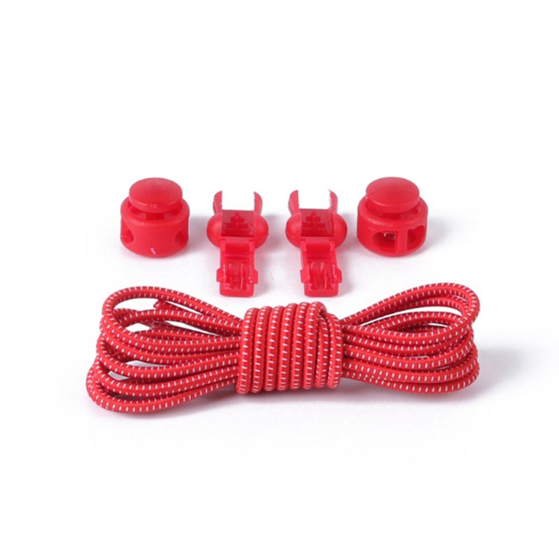 LSGS Pair Sports Elastic Shoelaces Round Locking No Tie Shoe