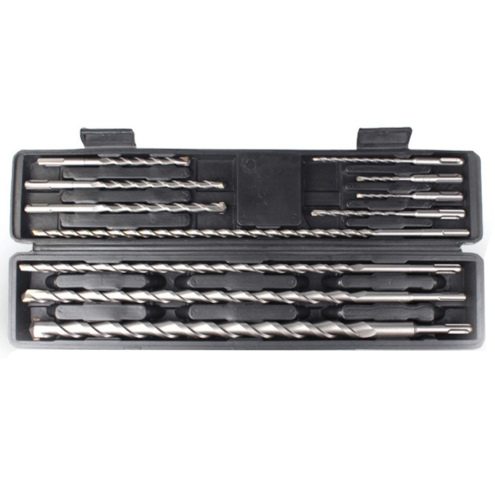 ARELENE 11Pcs SDS Electric Hammer Drill Bits, YG8C Carbide Steel Flat Head Electric Hammer Masonry Drill Bit Set,10X160-20X450mm. 