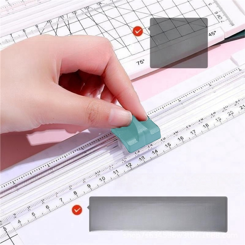 Portable Paper Trimmer Manual Paper Cutter 12 in Paper Slicer Scrapbooking Tool with Side Ruler for Craft Paper,A4 A5 Paper A. 