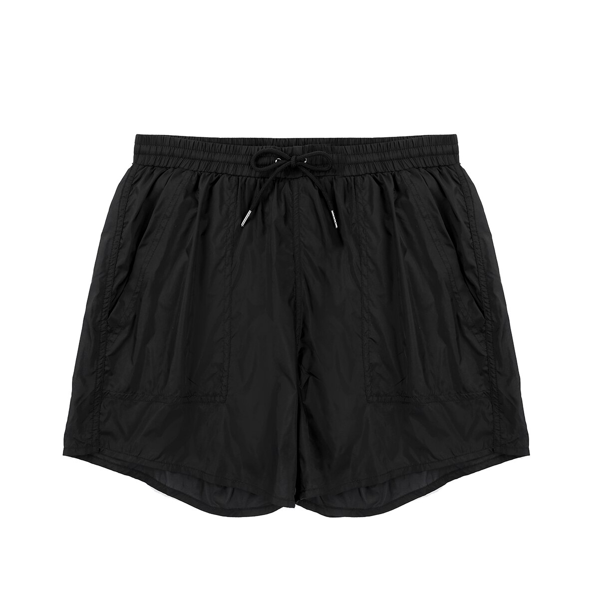 Transparent Swimwear Mens Swim Shorts Solid Drawstring Quick Dry Beach Shorts Man Swimming Trunks with Bulit-in Mesh Briefs. 