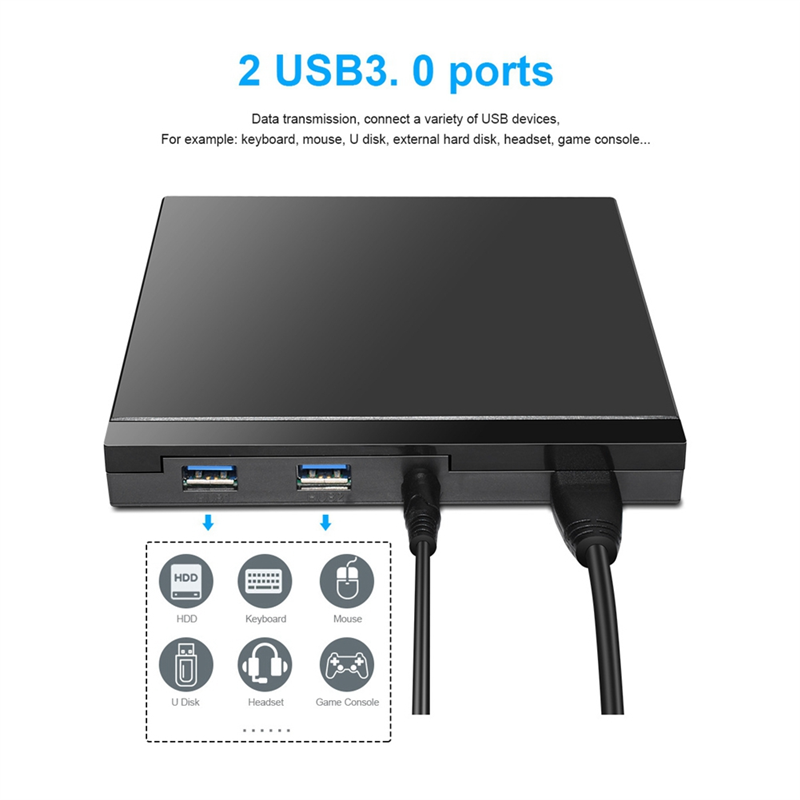 USB 3.0 External CD/DVD Optical Drive CD/DVD Player for PC Laptop. 