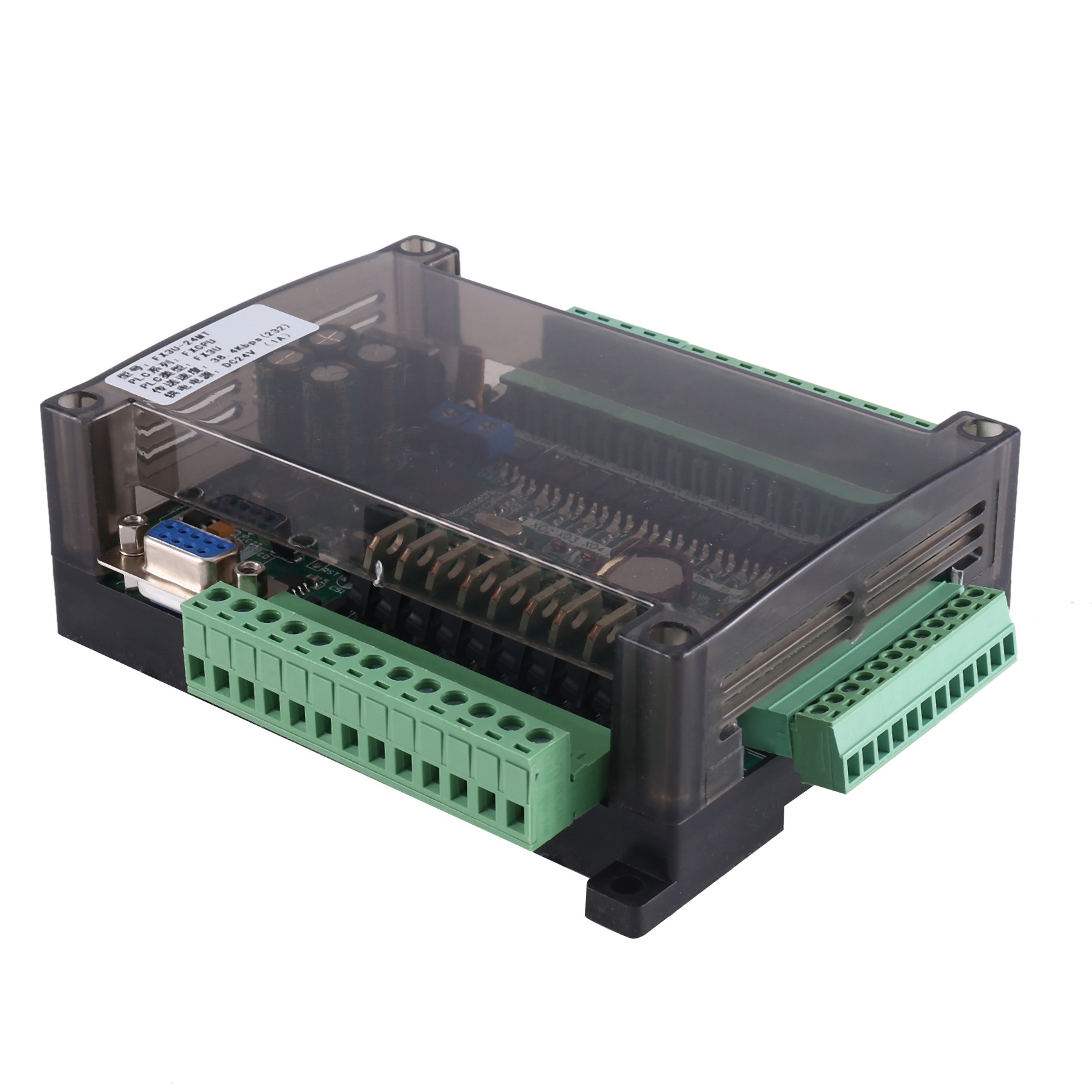 1 Piece FX3U-24MT PLC Industrial Control Board 6AD 2DA with 485 Communication and RTC (B). 