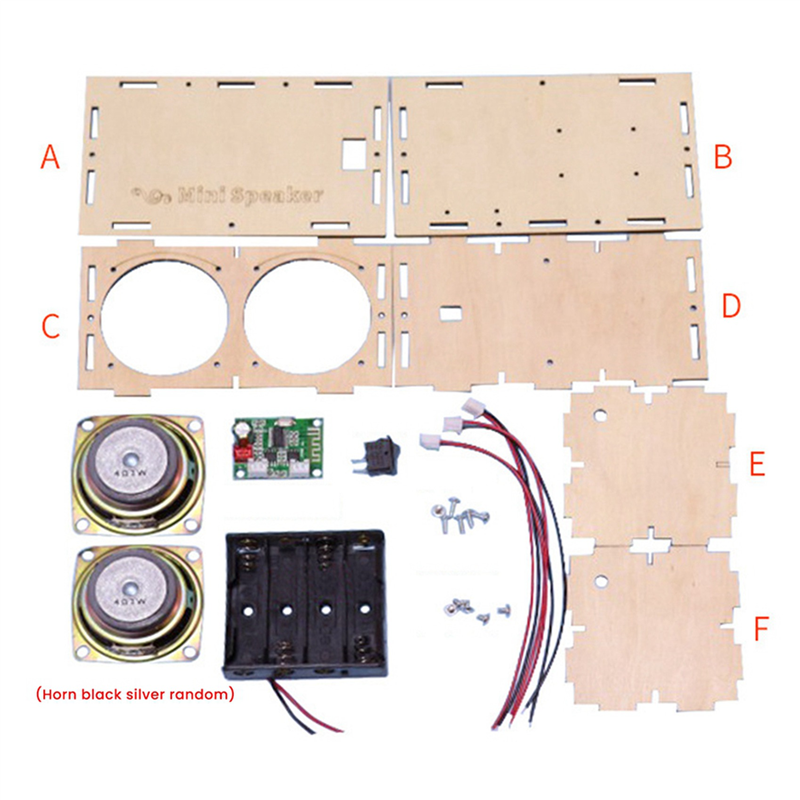 5set DIY Bluetooth Speaker Box Kit Electronic Sound Amplifier Builds Your Own Portable Wood Case Bluetooth Speaker Sound. 
