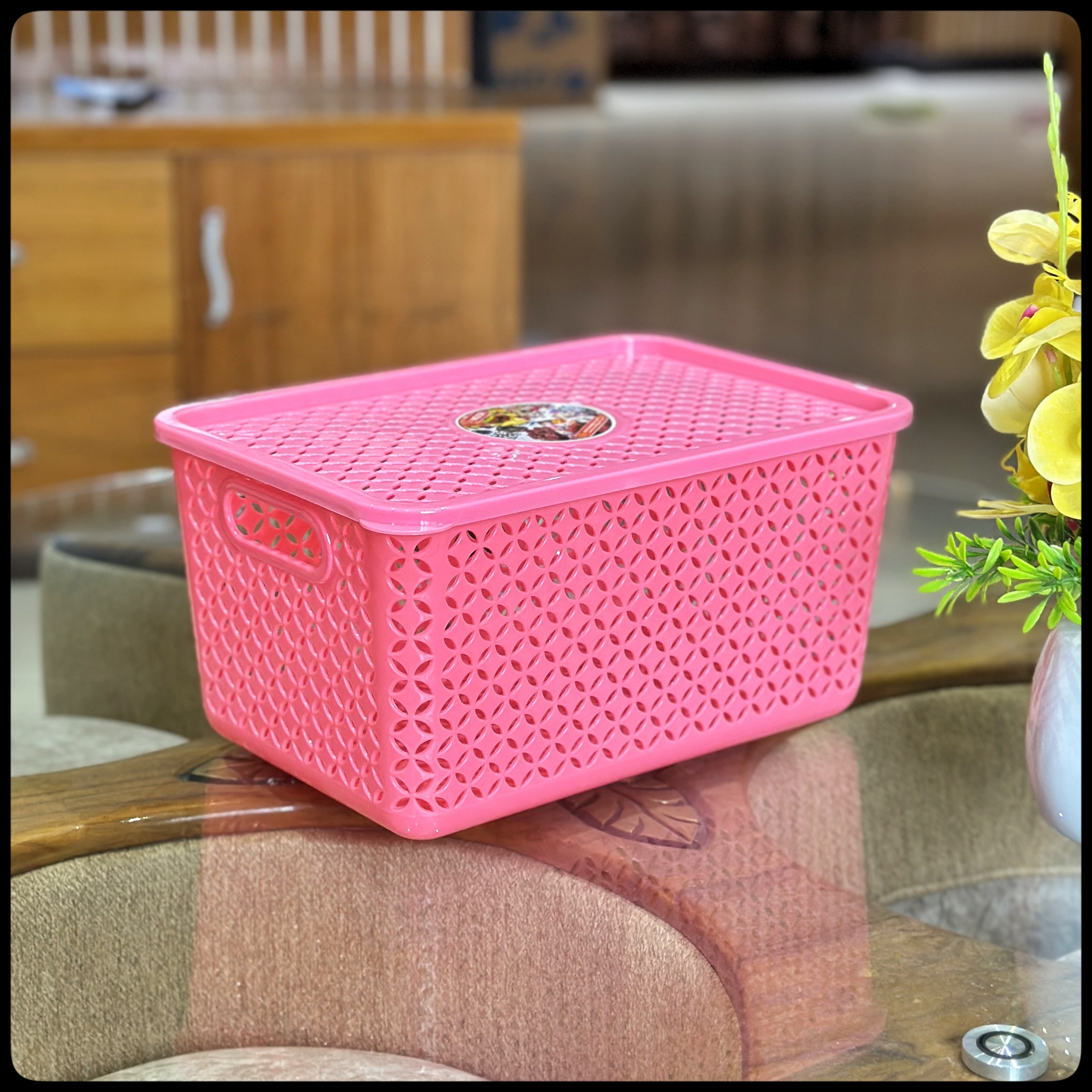 Plastic Storage Basket Juri - Organize Your Kitchen Essentials With This Multicolor Plastic Storage Basket - Perfect For Keeping Your Space Tidy. 