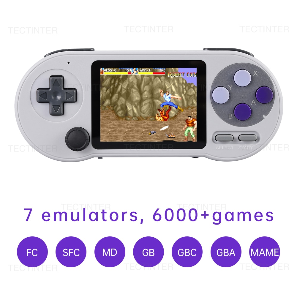 SF2000 3 inch IPS Screen Handheld Game Console Mini Portable Game Player Built-in 10000+ Games Retro Game Console AV Output