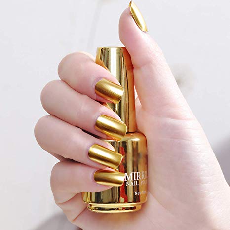 golden nail paint