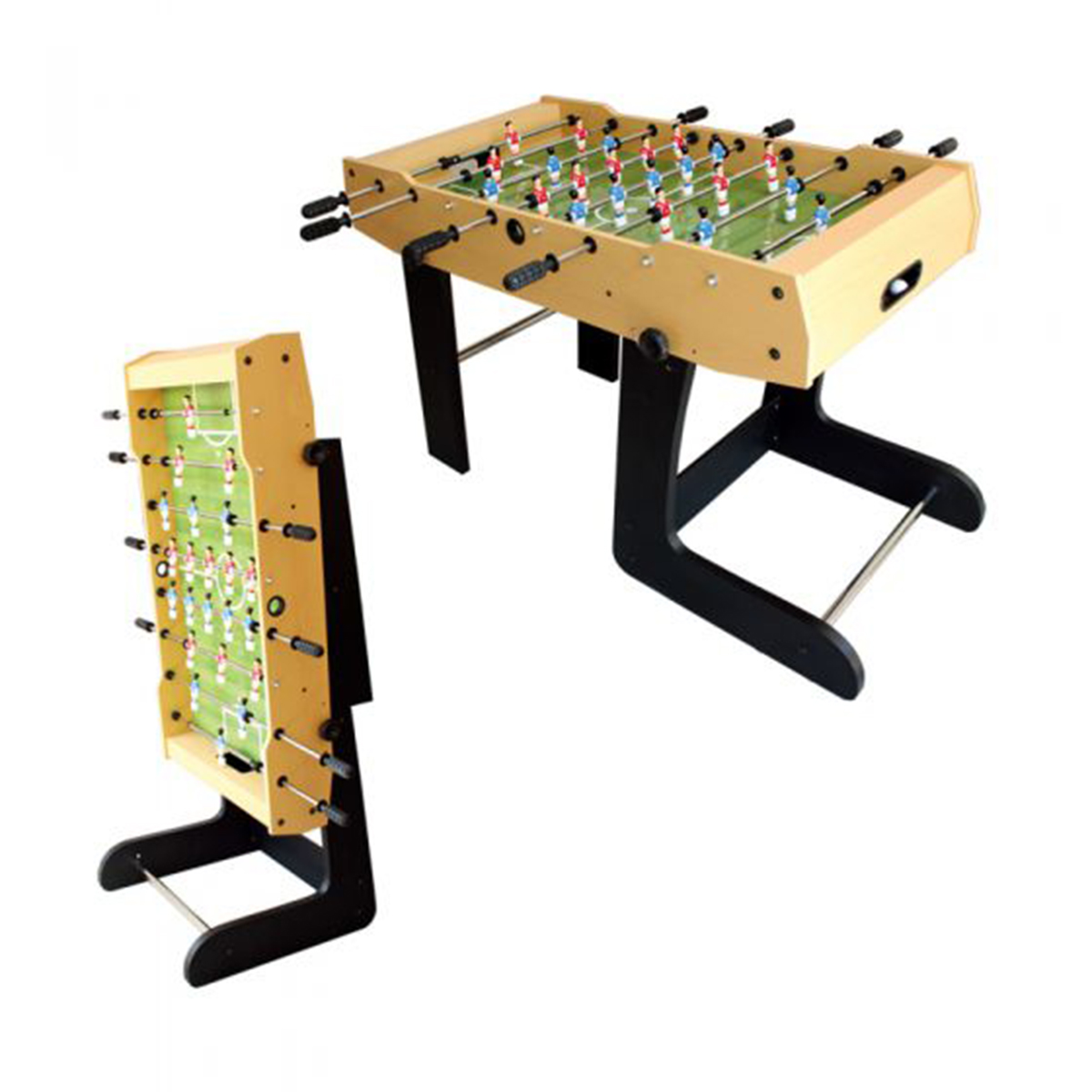 Soccer game table, metal foosball table football-wodden color