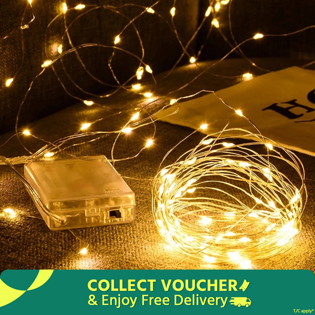 Battery Operated Decorative Party String Fairy Lights For Decoration 50 Pcs Bulb 5 Meter / 15 - 18 Feet ( Battery Not Included )