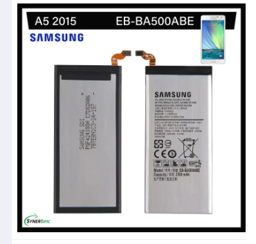 Battery for Samsung Galaxy A5 2015 Battery Original, Fir SM-A500H, SM-A500F, SM-A500L, SM-A500M/DS, Model: EB-BA500ABE (2300mAh) High Quality Battery, Synergific, Battery for Samsung A5