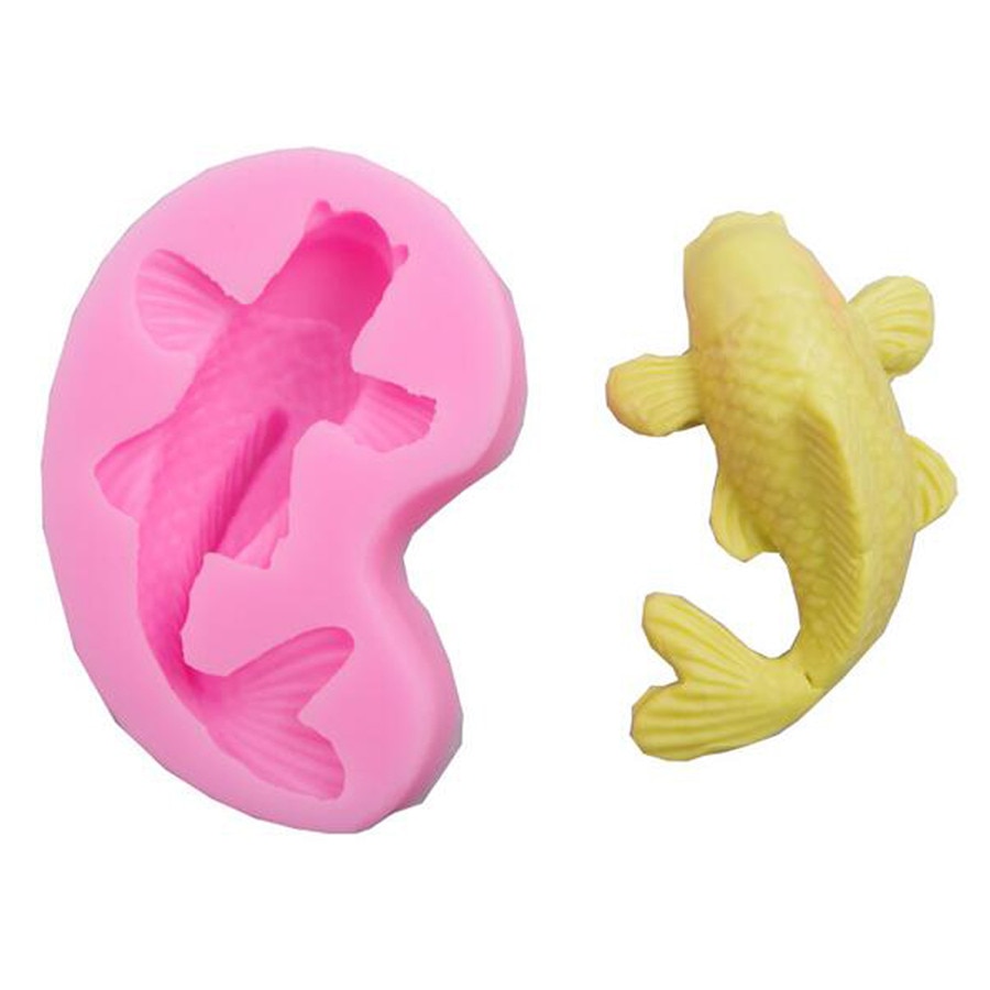 【happy one】New Koi Animal Fondant Cake Chocolate Molds for Kicthen Baking Decorstions Mold Tools. 