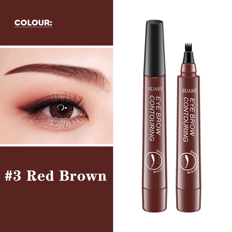 Everyday Low Price! Eyebrow Pen - Waterproof 4-Fork Tip Eyebrow Tattoo Pencil for Long-Lasting, Professional Results! Fine Sketch Liquid Eye Brow Pencil Delivers Natural-Looking, Defined Brows with Easy Application. Ideal for Both Beginners & Experts in E. 