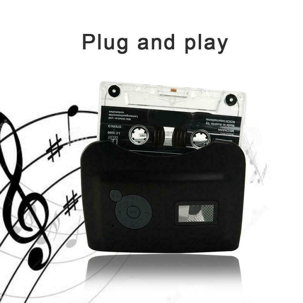 Digital MP3 With Headphones Music Player Cassette Player Portable Converter Recorder Convert Tapes to. 