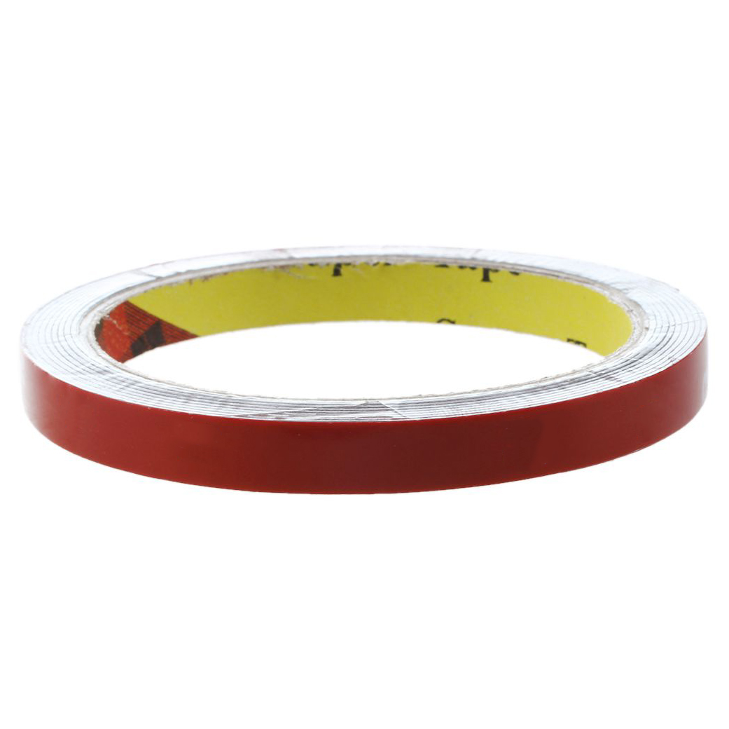 Tape , 2 Pcs 3M Length 10mm and 15mm Strong Permanent Double Sided Super Sticky Foam Tape Roll for Vehicle Car Red. 