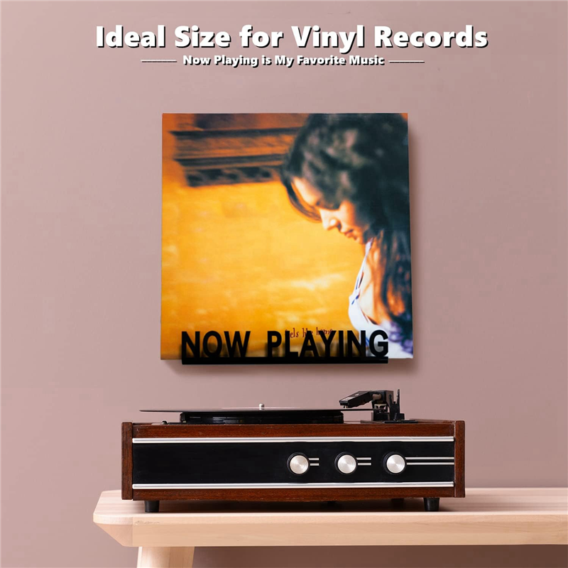 Wall Mount CD Record Display Stand Now Playing Acrylic Vinyl Record Shelf for Home Decoration White Durable. 
