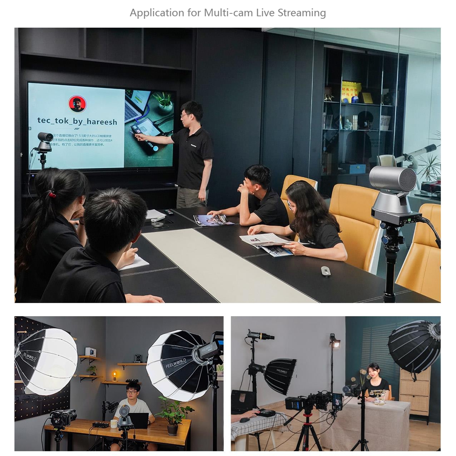 FEELWORLD 4K12X 4K PTZ Camera 12X Optical Zoom AI Tracking HDMI USB IP Remote Control. 