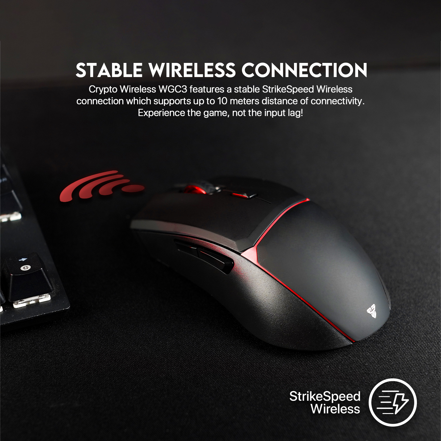 FANTECH WGC3 CRYPTO Wired And Wireless Gaming Mouse Pixart 3325 And 10000 DPI Mouse Poling 1000Hz Macro 6 Button Mice. 