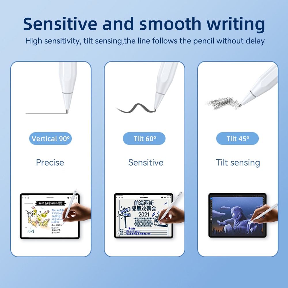 For Apple Pencil Tips For Apple Pencil 1st 2nd Generation Soft Hard Double-Layered Replacement Nib 2H 2B 3.0 4.0 iPad Stylus Nib. 