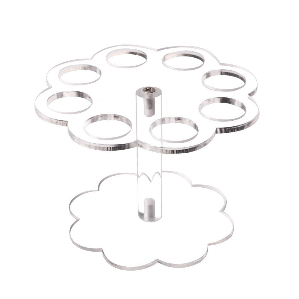 4 Holes Acrylic Ice Cream Cone Holder Tray Sushi Roll Display Stand Rack Sh667A. 