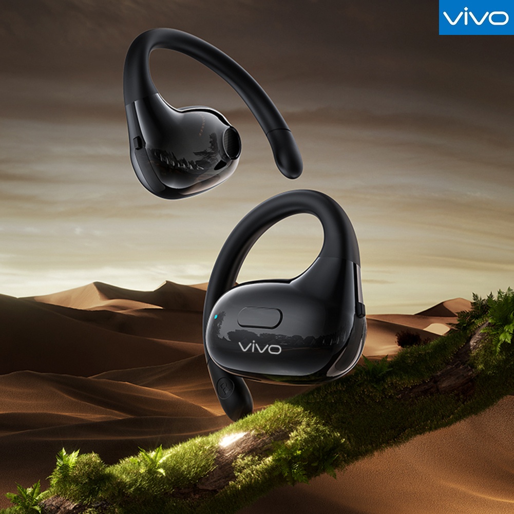【Ready Stock+FREE Shipping+COD 】VIVO T18 Wireless Earbuds Open Ear Headphones With Earhooks Built-in Mics Headset For Sport Running Workout