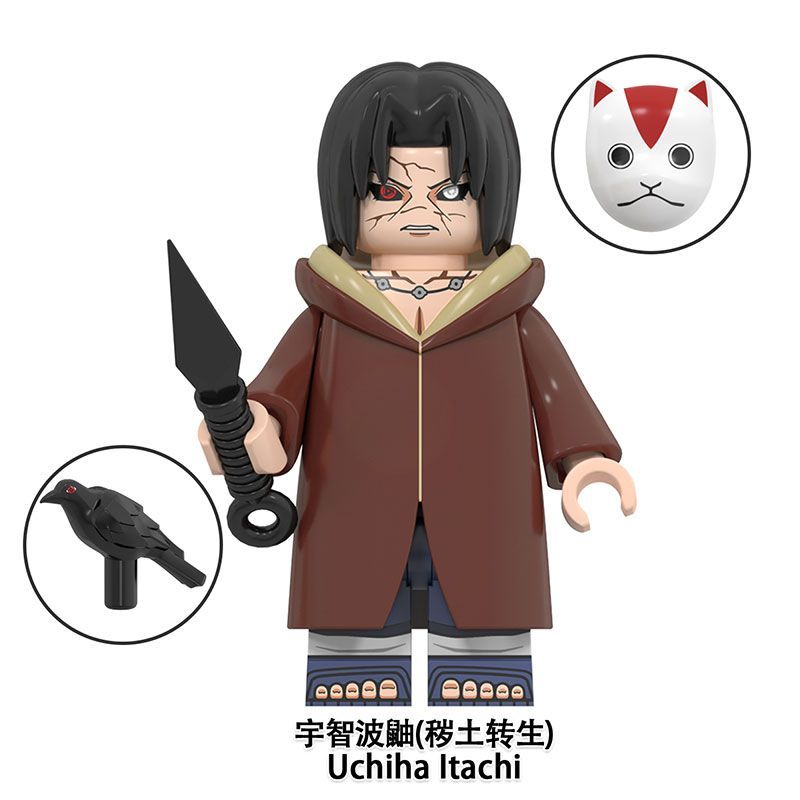 【Yurui】Naruto Compatible with New Doll Toy Wu Sasuke Uchiha Skunk Kimimaro Assembled Block Toys. 