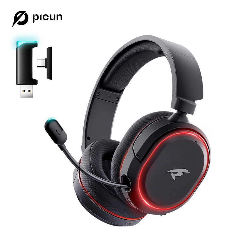 5 Phone Switch PS4 PS for PC Microphone, Suitable for ms Low Latency Bluetooth Headset 5 Wireless Gaming Headset Picun UG-08S 2.4G 7.1 Surround Sound ENC