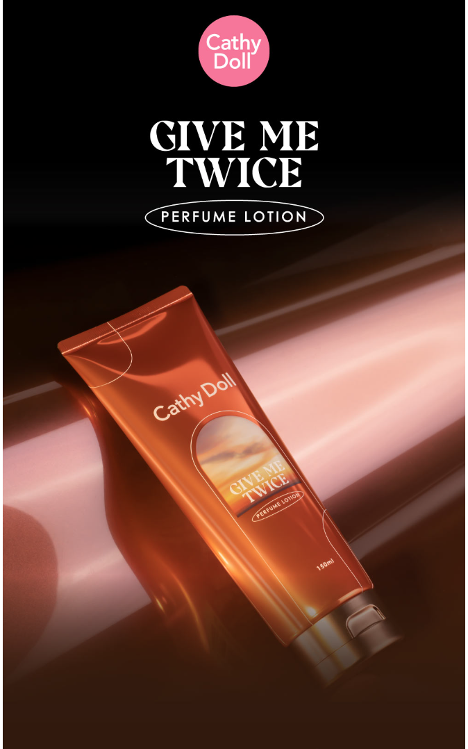 Give Me Twice Perfume Lotion 150ml Cathy Doll (B) (Made in thailand). 
