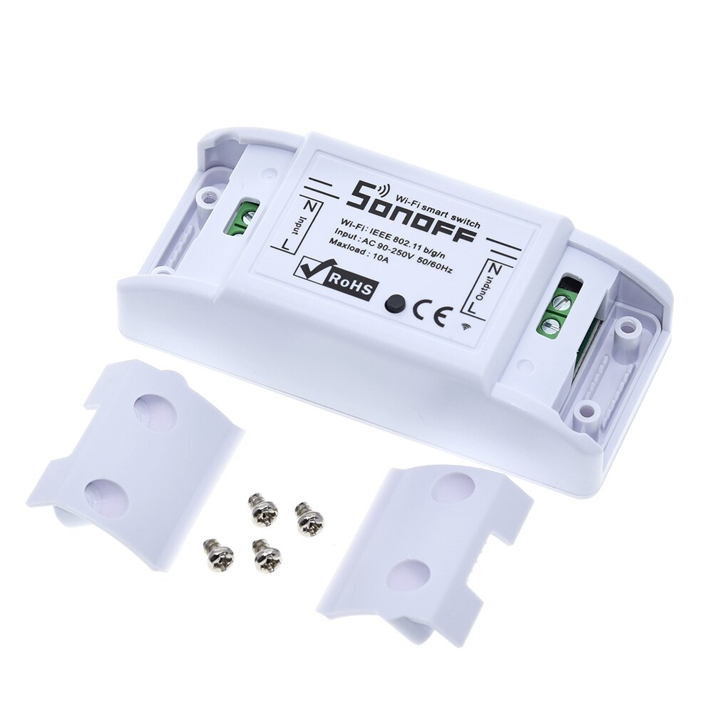 【happy one】Itead Sonoff Smart Switch DIY Smart Remote Switch Domotica Wifi Light Smart Home Controller Work with Alexa. 