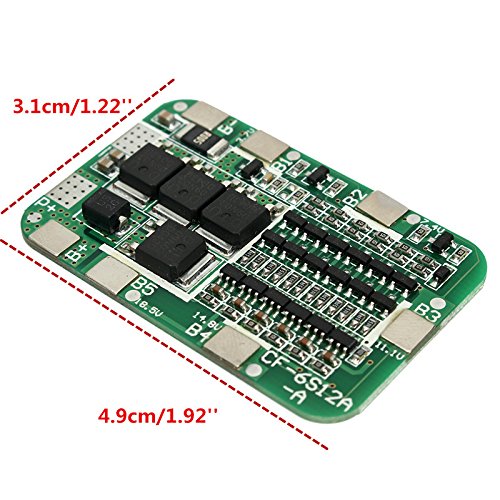 Upscale Living - 6S BMS Circuit 25V 12A Protection Circuit 3S 25A 22.2V 25.2V 18650 AA AAA Lipo Li-ion Lithium Battery Charger Board. 