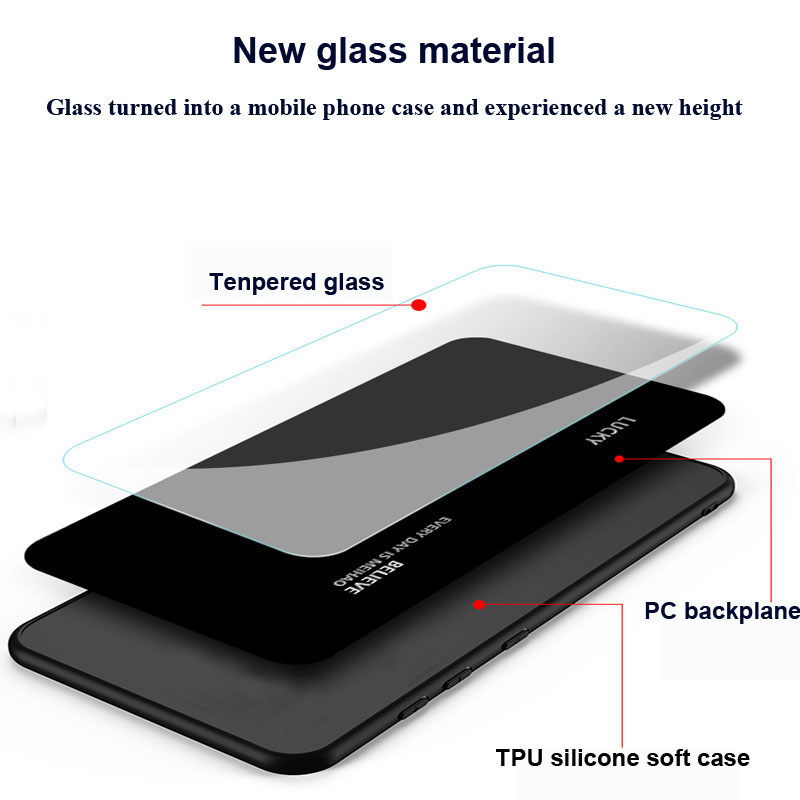 Tempered Glass Case For Huawei Mate 20 X 5G Silicone soft Back Cover For Huawei Mate 20X 5G Starry Pattern Phone Cases Shell. 