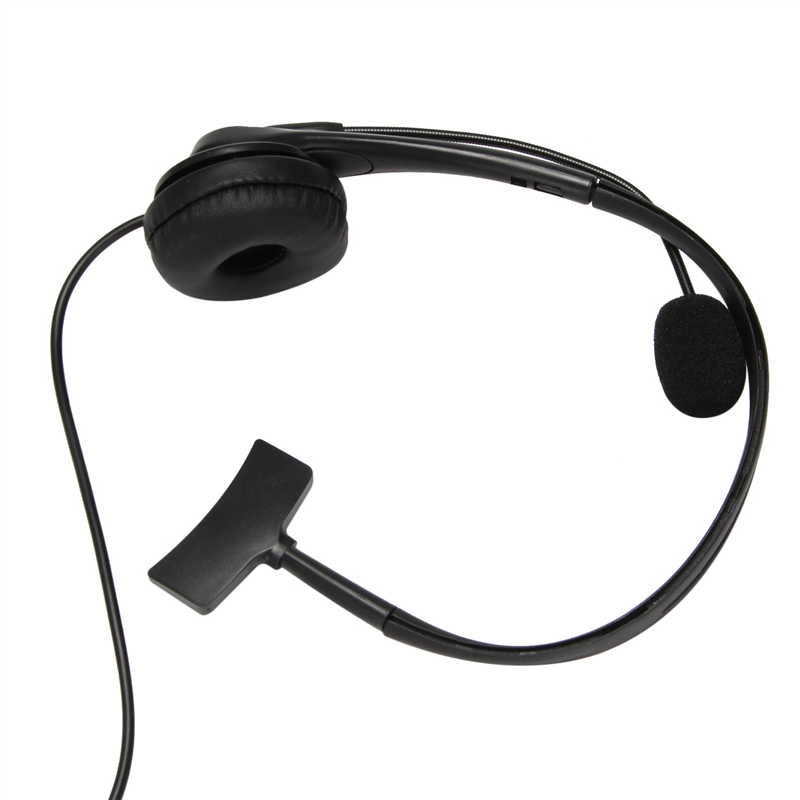 6X USB Call Center Headset with Noise Cancelling Mic Monaural Headphone for PC Home Office Phone Service Plug and Play. 