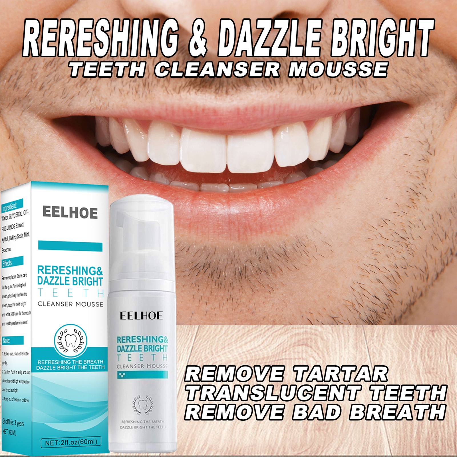Whitening Cleaning Stains Pigment Tartar Protecting Teeth Refreshing