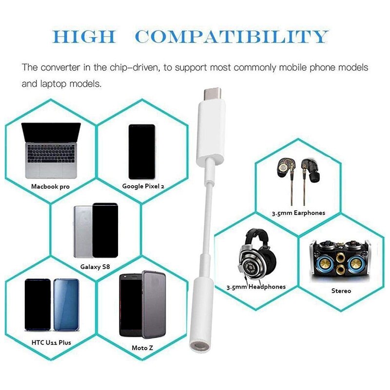 【happy one】USB C to Headphone Jack Adapter,for iPad Pro,Pixel 4 3 2 XL, Galaxy S20 Ultra Flip S20+ Note 10and C Devices. 