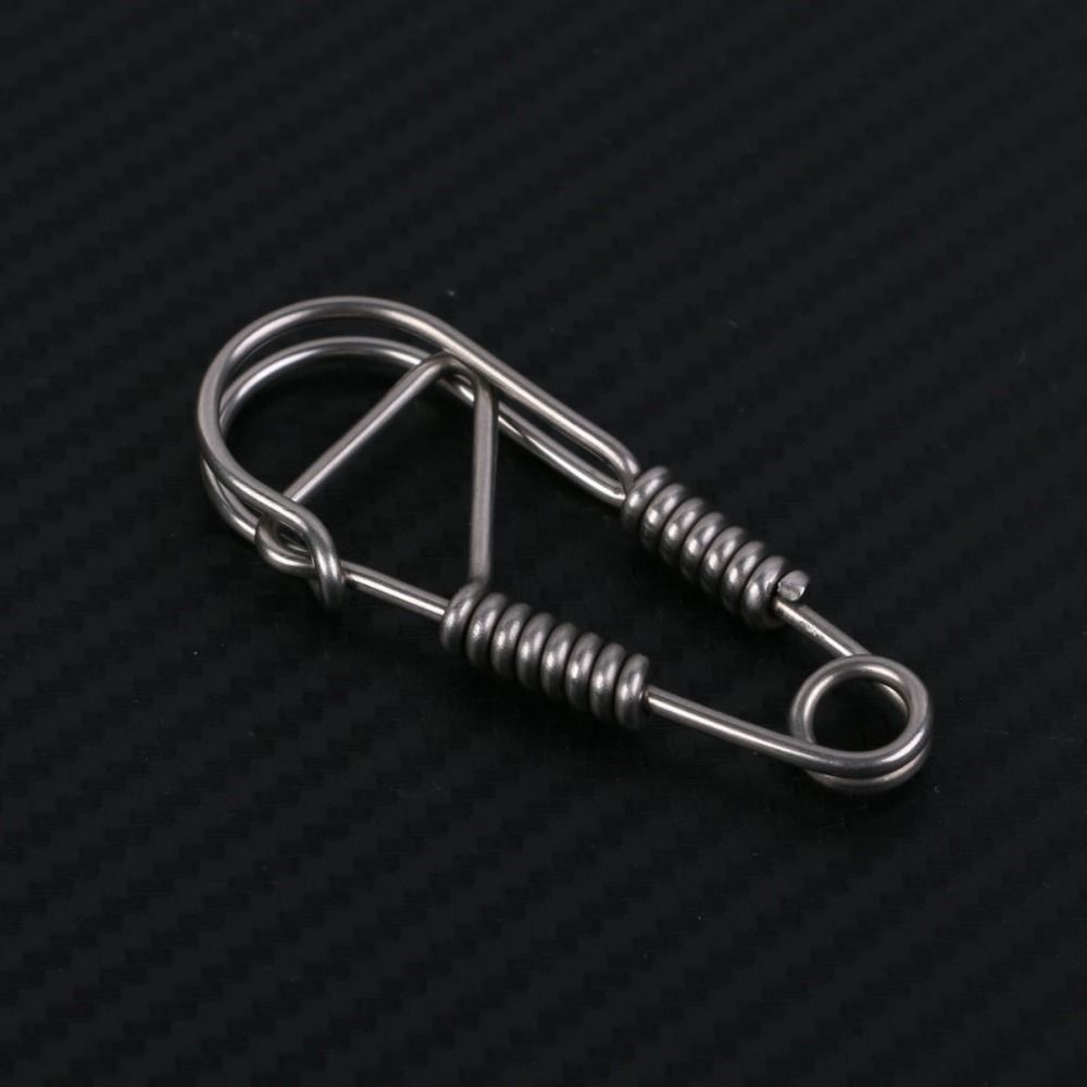 Stainless Steel Clasp Dual Lock Keychain Keychain Clasp Hook Snap