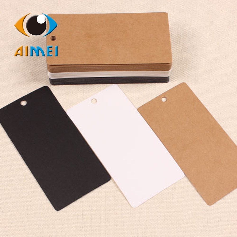 5X10Cm Kraft Paper Swing Tags Name Rectangle Paper Label For Clothing Hang Tags For Gift Regards Blank Tag Id Card Price Lists. 