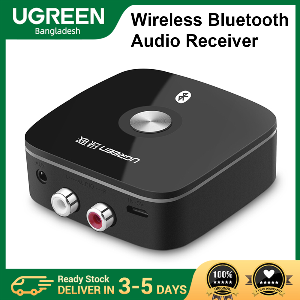 UGREEN CM106 (40759) Wireless Bluetooth Audio Receiver - Bluetooth 5.0 & EDR - 10M Wireless Connection - Premium Quality Sound