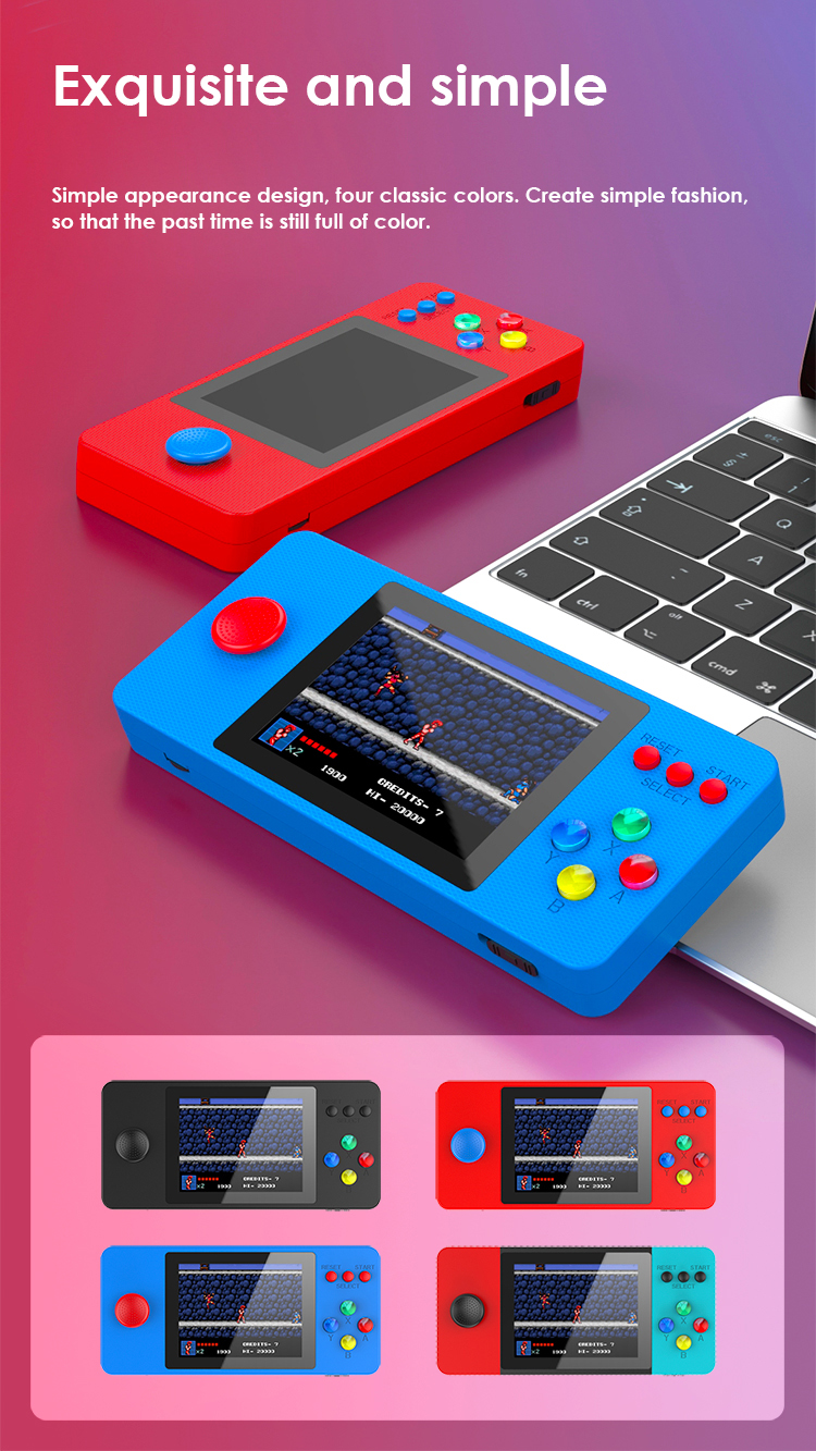 New K9 Video Game Console Handheld Game Player Mini Game Console Built in 500 Classic 8 Bit Games Dual Wireless Gamepad HD/AV Output. 
